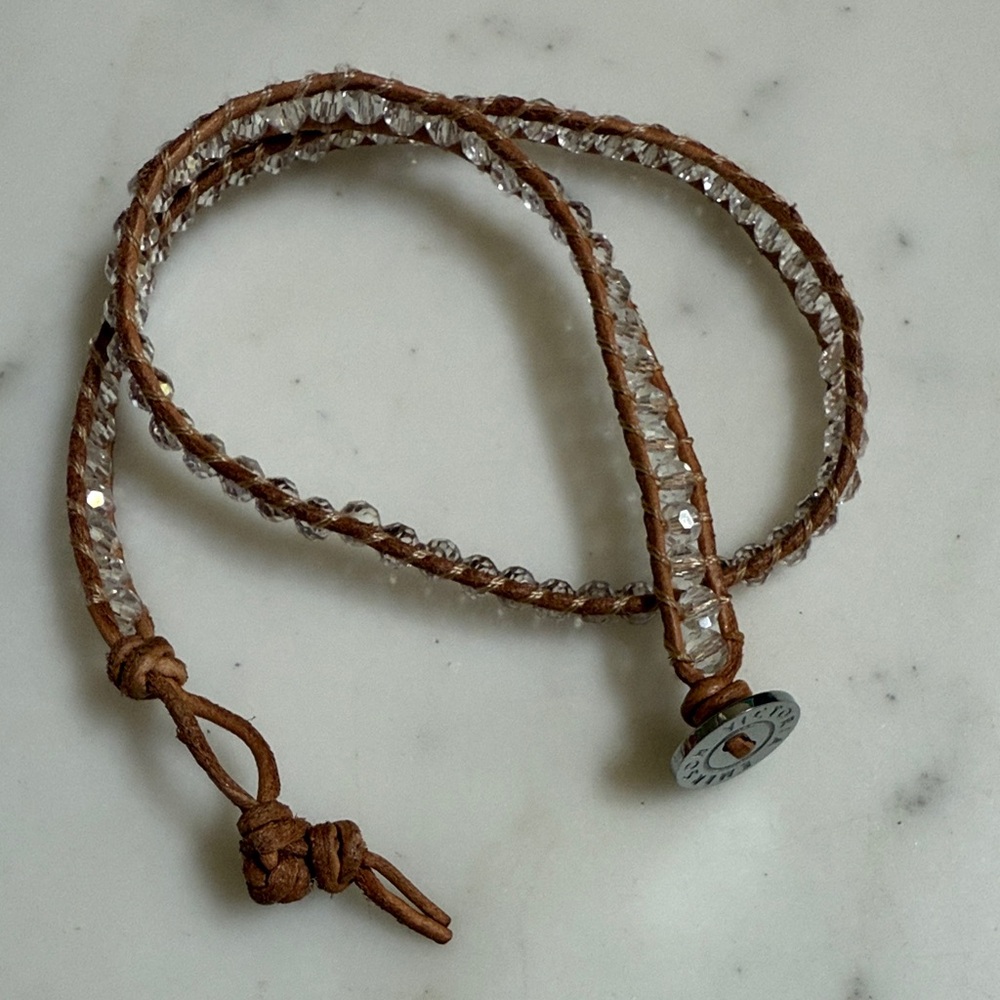 Victoria Emerson Brown and Crystal Wrap Bracelet